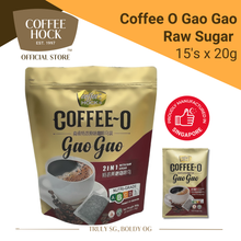 Load image into Gallery viewer, Coffee-O Gao Gao 2in1 Raw Sugar (Lower in Sugar) 15&#39;s x 20g
